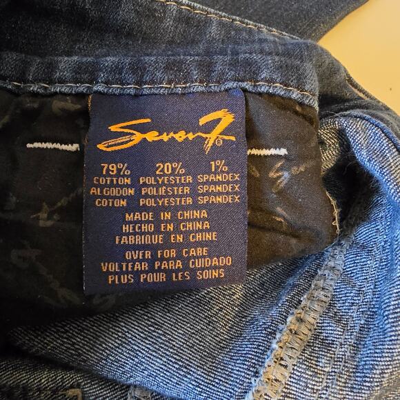 Seven7 Bootcut Jeans Women's 27 Blue Dark Wash - Picture 5 of 16